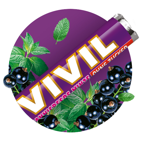 Pfefferminzrolle Johannisbeere-Minze mit Pfefferminzblätter