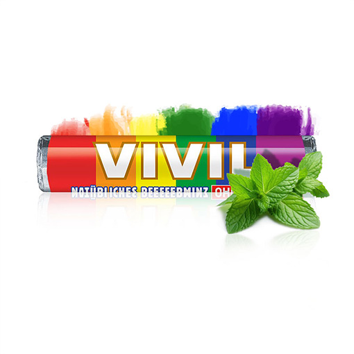 VIVIL Natürliches Pfefferminz Pastillen ohne Zucker Pride Edition | 28g