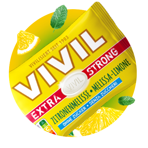 Bonbonbeutel Extra Strong Pastille Zitronenmelisse mit Eis