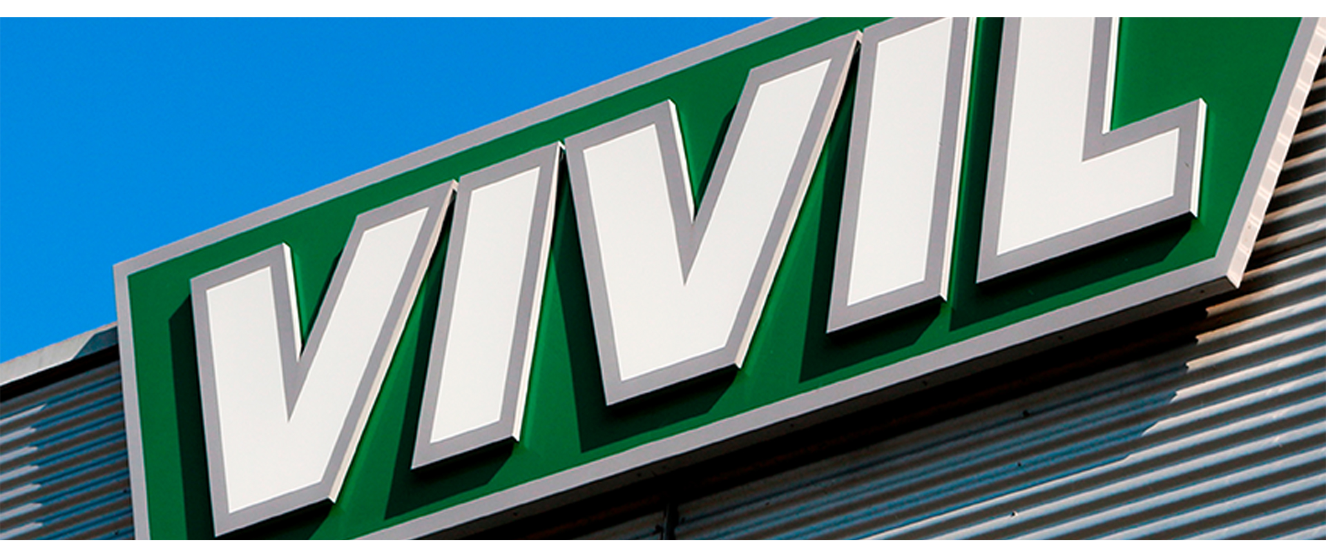 Vivil Schriftzug am Gebäude