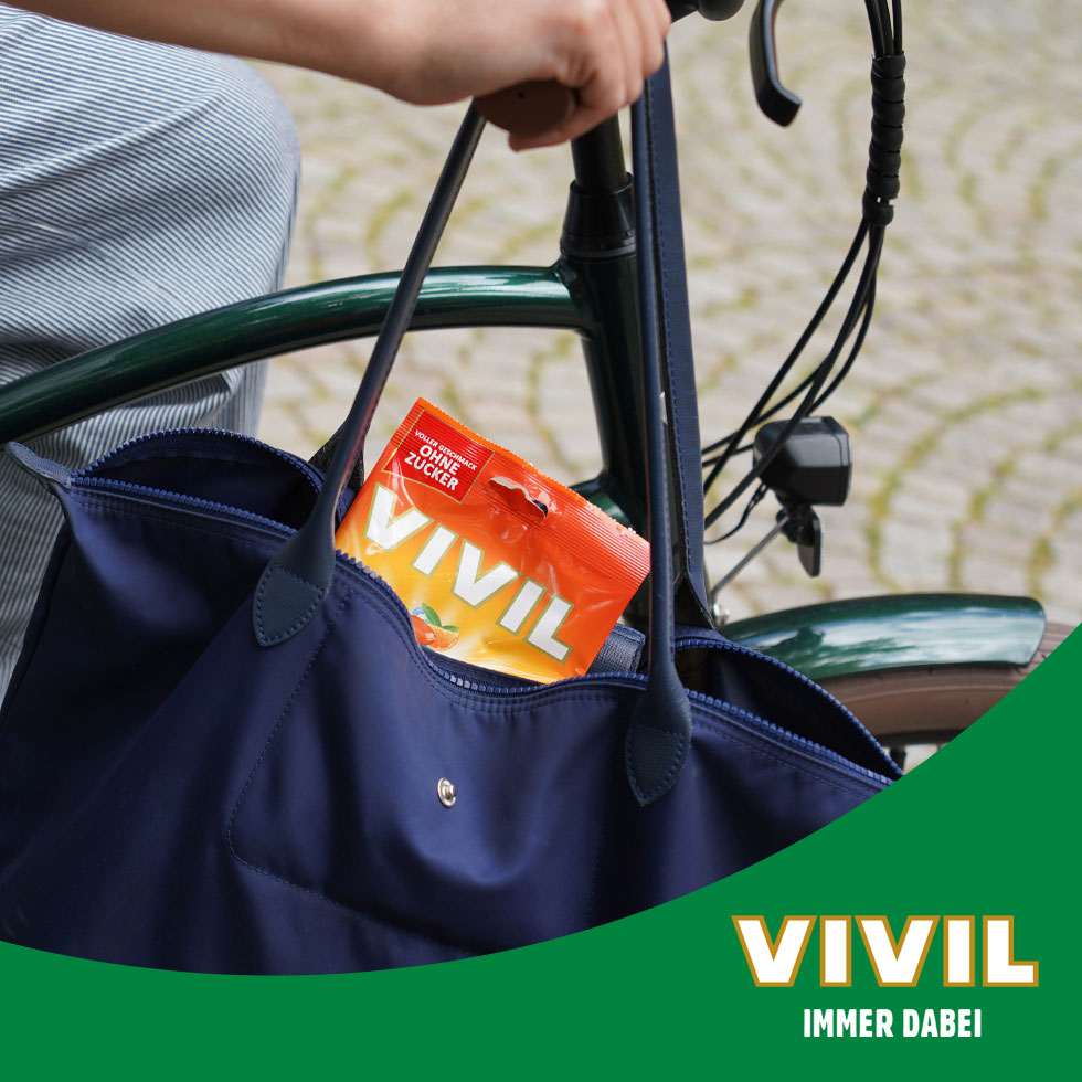 VIVIL Wild Orange Erfrischungsbonbons ohne Zucker | 120g