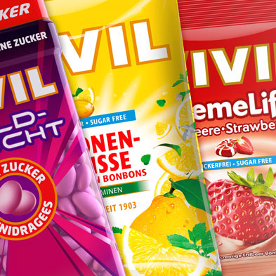 Das neue Produktdesign mit drei Artikel