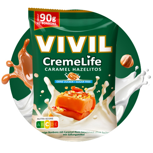 Bonbonbeutel Creme Life Hazelitos mit Haselnuss und Milchsplash