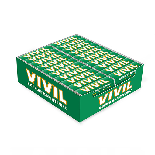 VIVIL Natürliche Pfefferminzbonbons | 100 Stangen