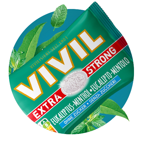 Bonbonbeutel Extra Strong Pastille Eukalyptus-Menthol mit Eis