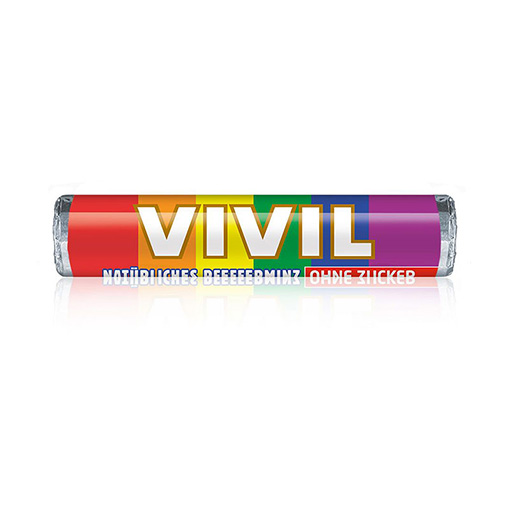 VIVIL Natürliches Pfefferminz Pastillen ohne Zucker Pride Edition | 28g