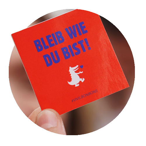 VIVIL Sticker mit Aufschrift "Bleib wie du bist"