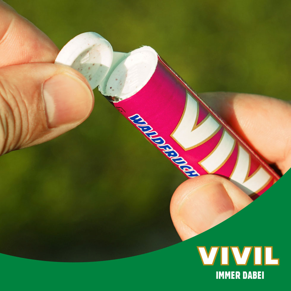 VIVIL Waldfrucht-Minze Pastille ohne Zucker | 3er Pack