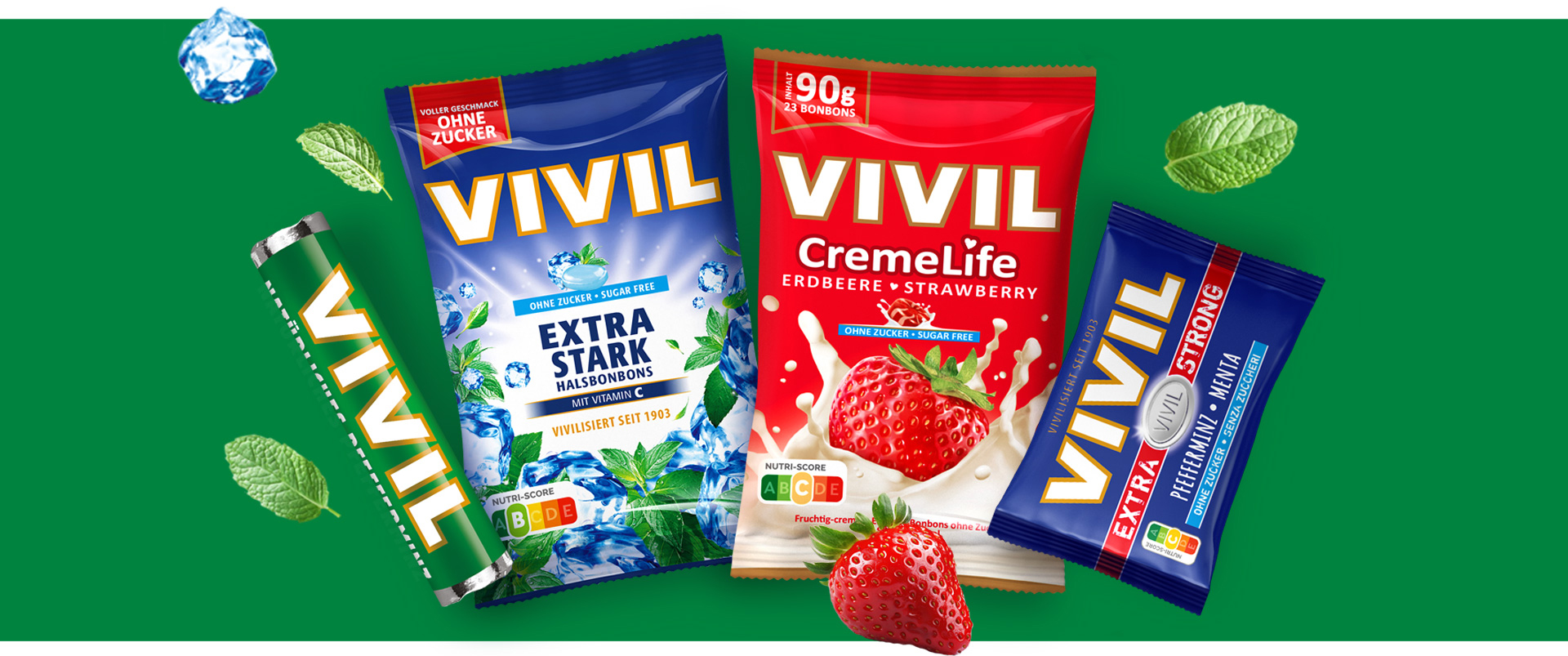 VIVIL Portfolio auf grünem Hintergrund